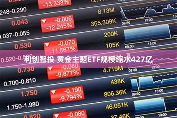 利创智投 黄金主题ETF规模缩水427亿
